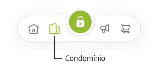 Barra de navegaçao do aplicativo Libera Aí